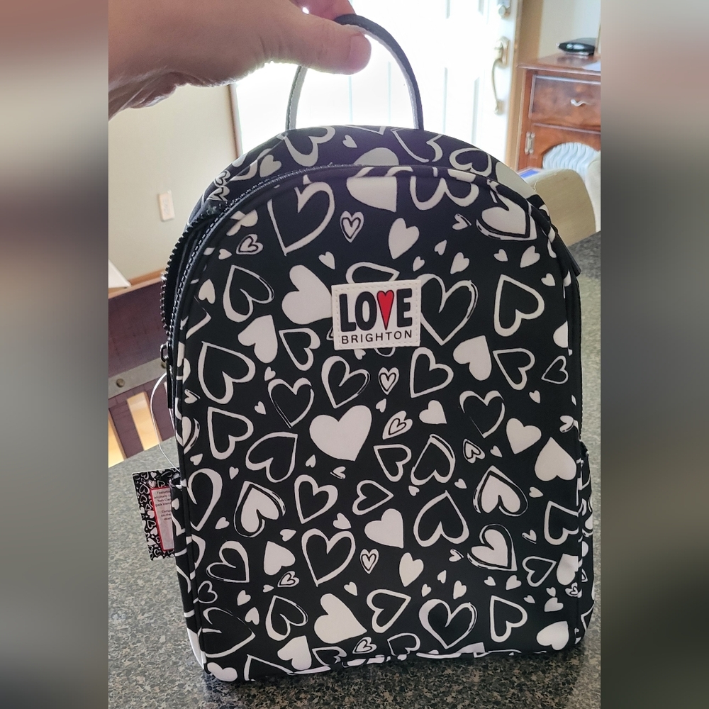 Brighton Black and White Heart Pattern Women's Bag